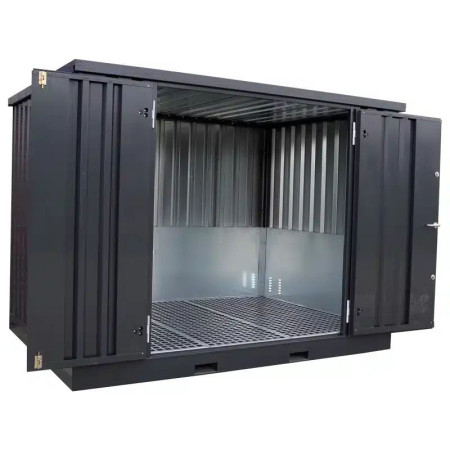 Сборный контейнер с резервуаром 3x2 RAL9005 для хранения химии и ГСМ