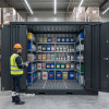 Сборный контейнер с резервуаром 3x2 RAL9005 для хранения химии и ГСМ