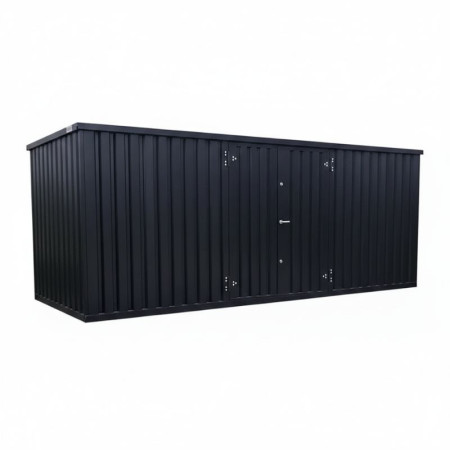Сборный черный контейнер 6х2м RAL 9005 (Боковая дверь)