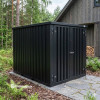 Сборный черный контейнер 3х2м RAL 9005 (Торцевая дверь)