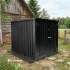 Сборный черный контейнер 3х2м RAL 9005 (Торцевая дверь)