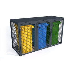 Бокс для хранения мусорных баков SX 3x120l фото